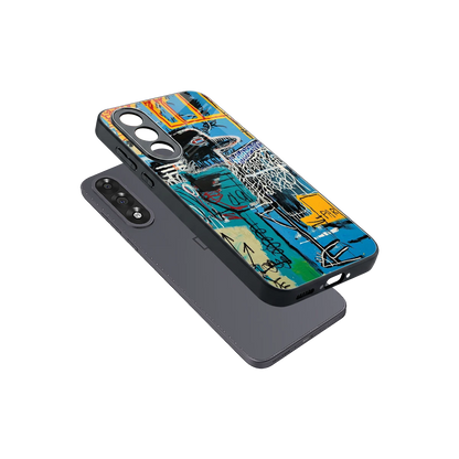 Graffiti Glow sleek oneplus nord 5 cover with tempered glass back and TPU edges
