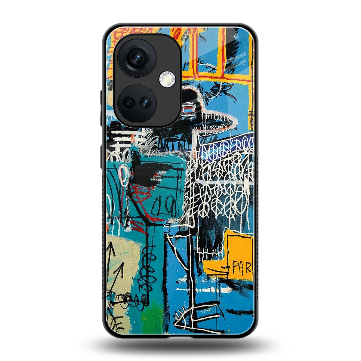 Graffiti Glow back phone cover | glass case for oneplus nord ce 3