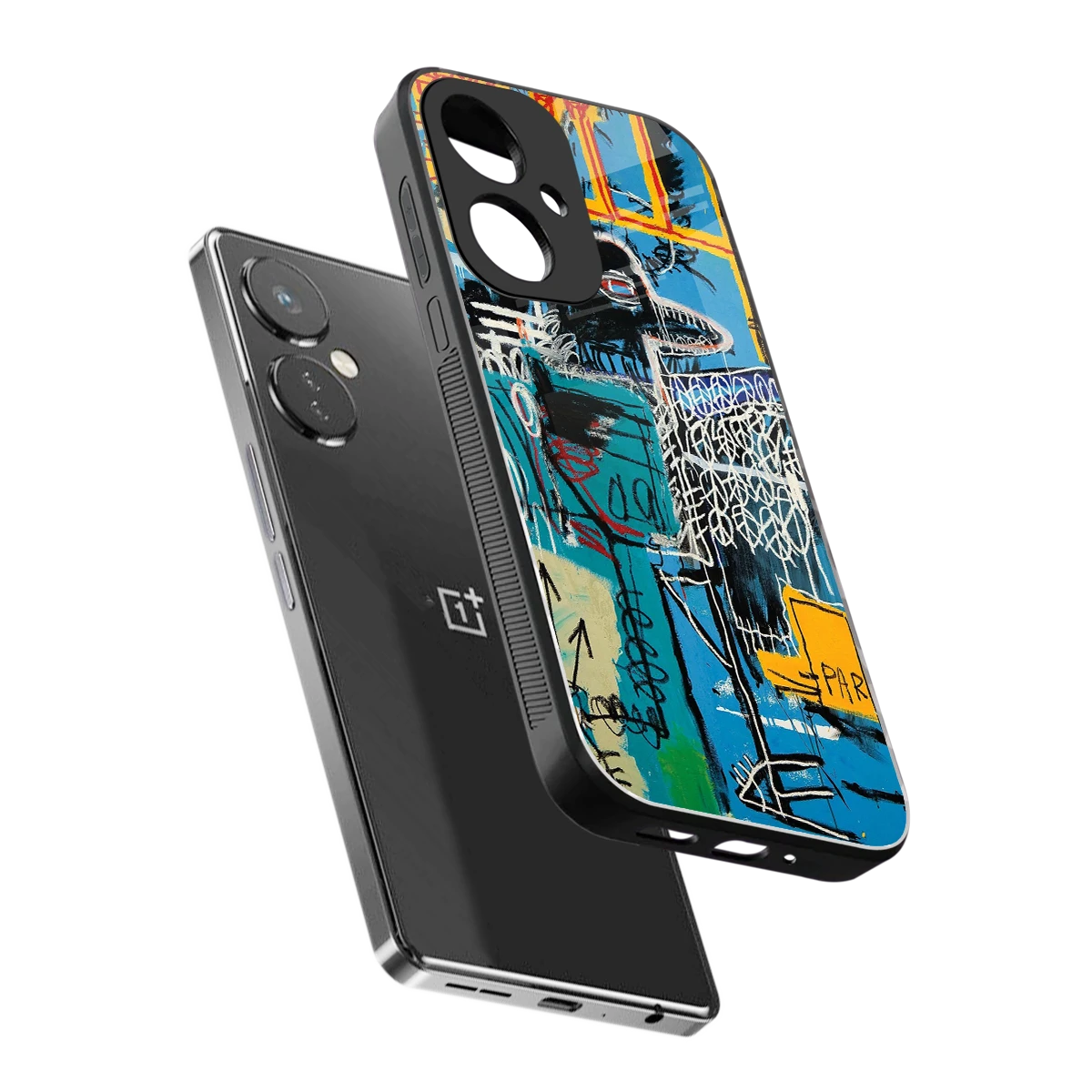 Graffiti Glow sleek oneplus nord ce 3 cover with tempered glass back and TPU edges