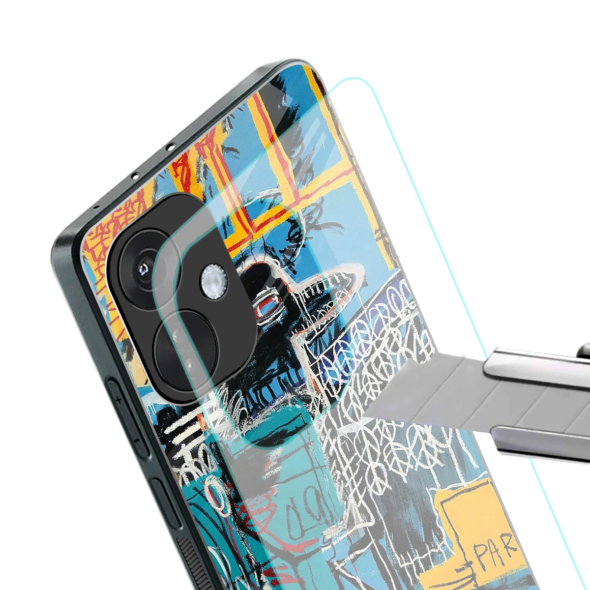 Graffiti Glow stylish phone case for oneplus nord ce 3 | glossy glass and slim fit