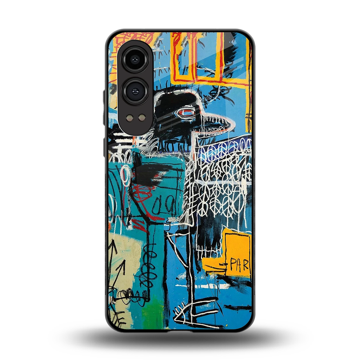 Graffiti Glow back phone cover | glass case for oneplus nord ce 4 lite