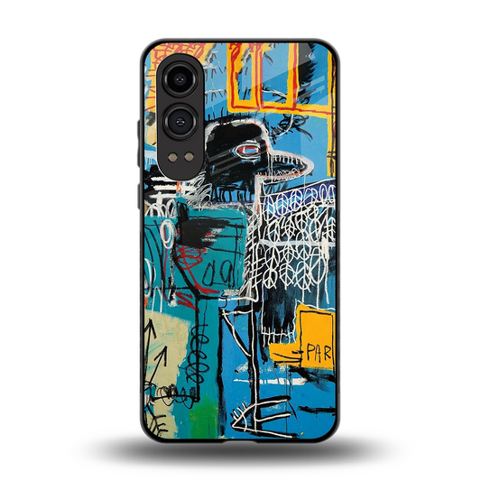 Graffiti Glow back phone cover | glass case for oneplus nord ce 4 lite