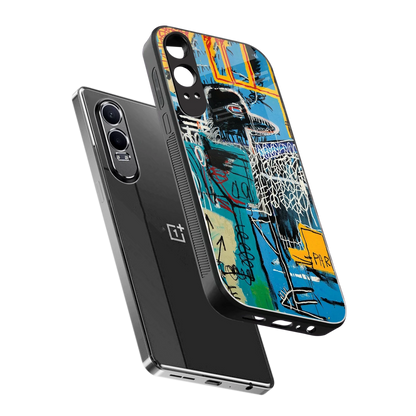 Graffiti Glow sleek oneplus nord ce 4 lite cover with tempered glass back and TPU edges