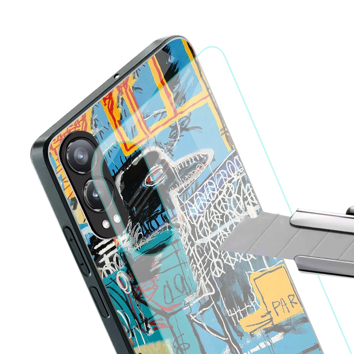 Graffiti Glow stylish phone case for oneplus nord ce 4 lite | glossy glass and slim fit