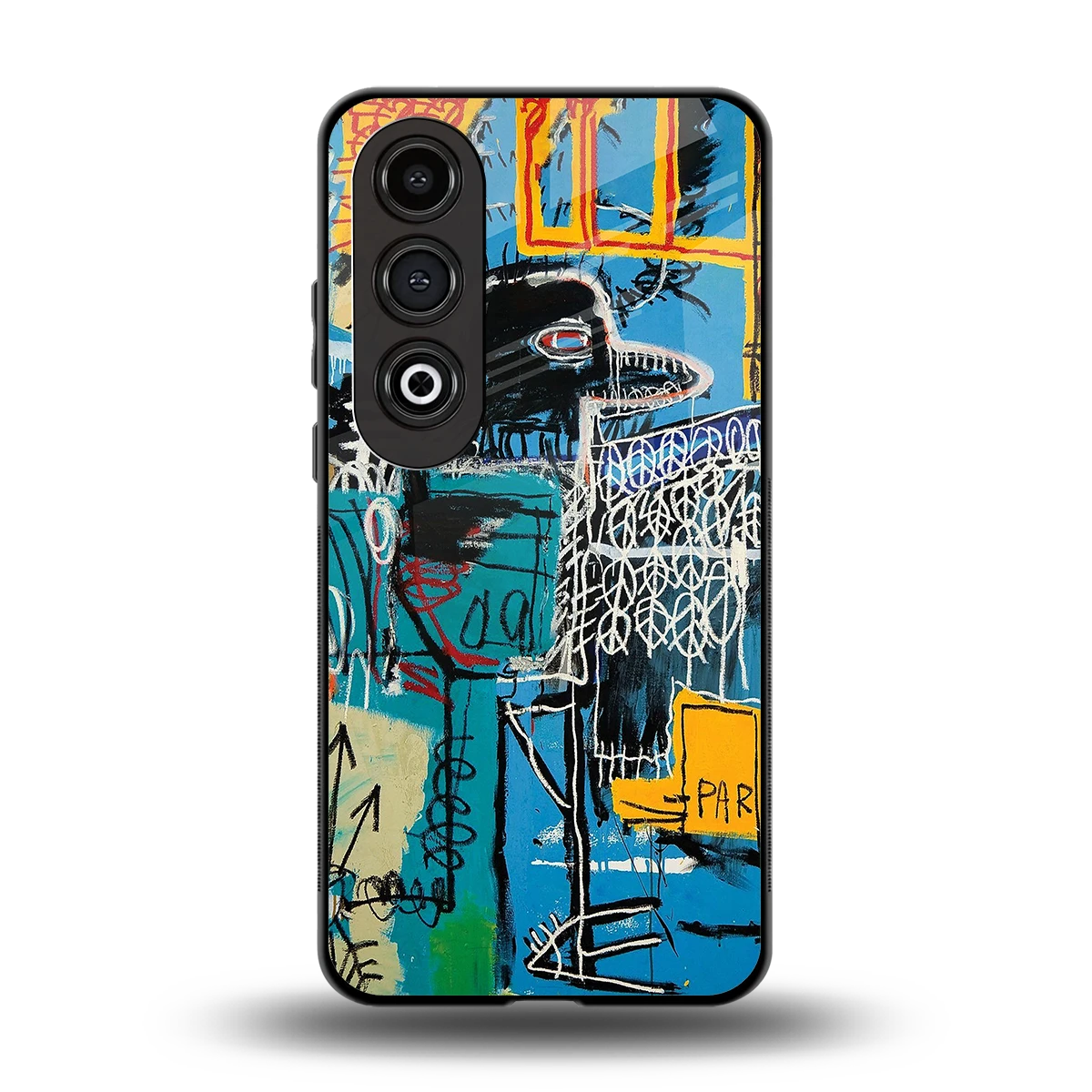 Graffiti Glow back phone cover | glass case for oneplus nord ce 4