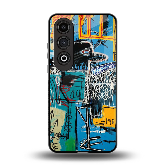Graffiti Glow back phone cover | glass case for oneplus nord ce 4