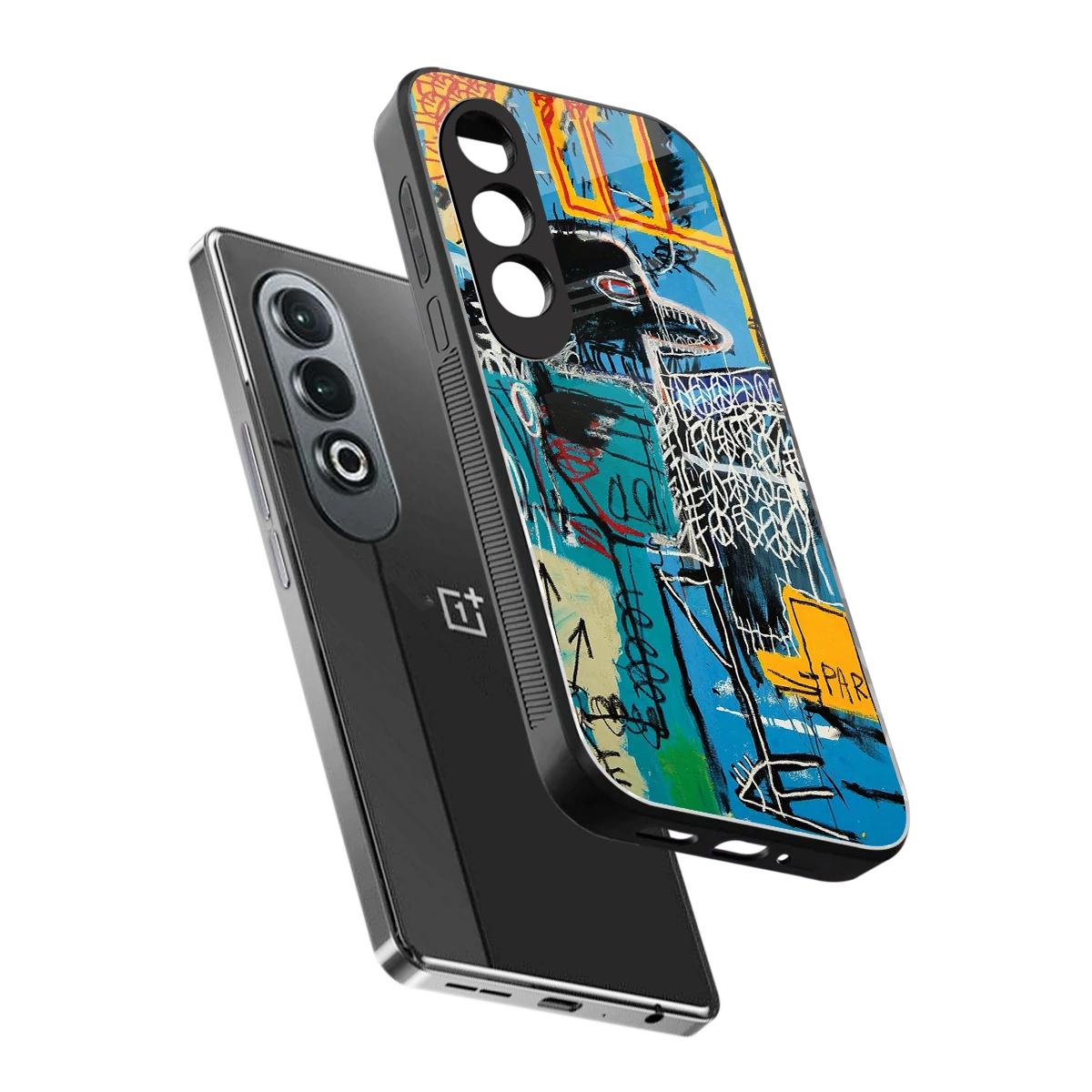 Graffiti Glow sleek oneplus nord ce 4 cover with tempered glass back and TPU edges