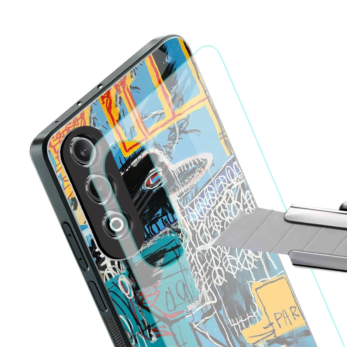Graffiti Glow stylish phone case for oneplus nord ce 4 | glossy glass and slim fit