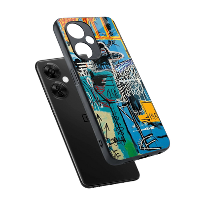 Graffiti Glow sleek oneplus nord ce 3 lite cover with tempered glass back and TPU edges