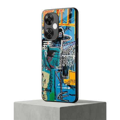 Graffiti Glow oneplus nord ce 3 lite mobile cover | shockproof glass phone case