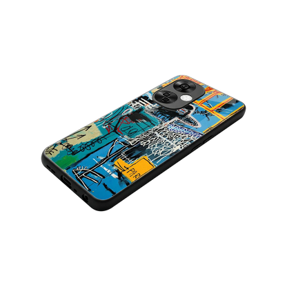 Graffiti Glow stylish phone case for oneplus nord ce 3 lite | glossy glass and slim fit