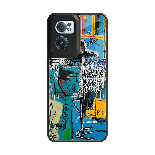 Graffiti Glow back phone cover | glass case for oneplus nord ce 2