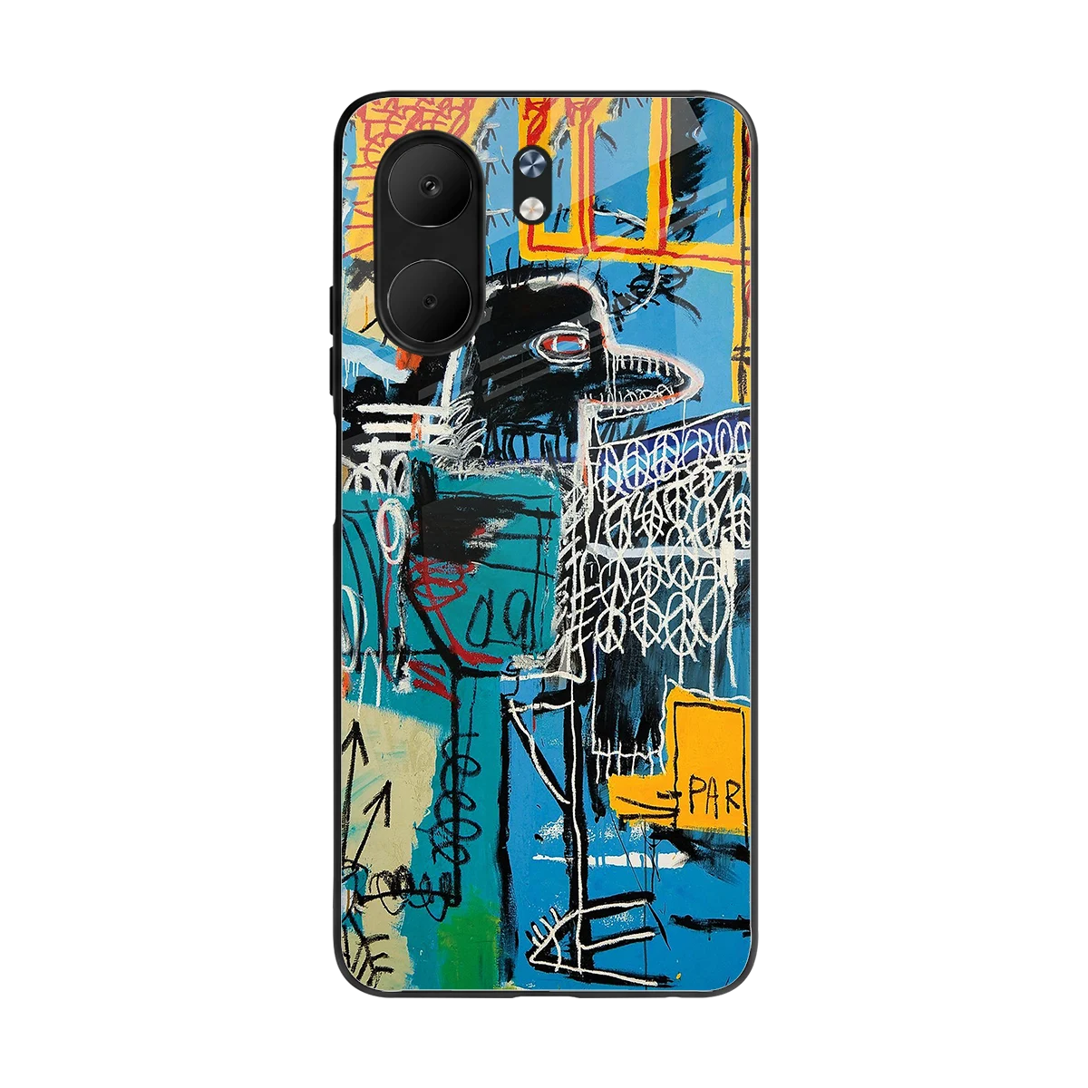 Graffiti Glow back phone cover | glass case for oppo a5x 5g