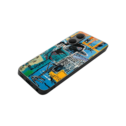 Graffiti Glow stylish phone case for oppo a5x 5g | glossy glass and slim fit