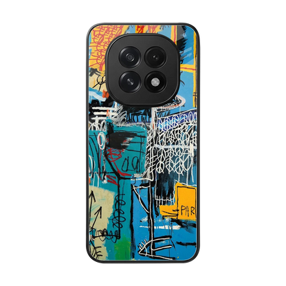 Graffiti Glow back phone cover | glass case for oppo f29 5g