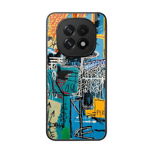Graffiti Glow back phone cover | glass case for oppo f29 5g