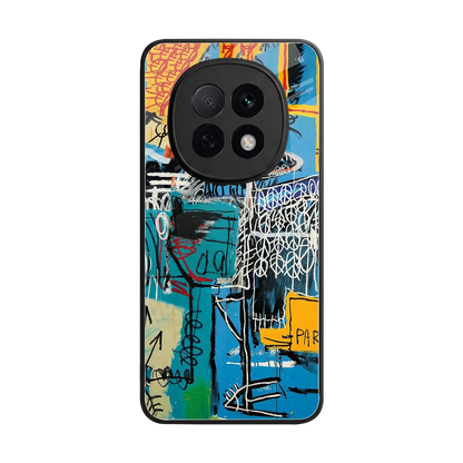 Graffiti Glow back phone cover | glass case for oppo f29 pro 5g
