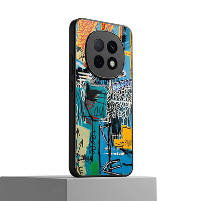 Graffiti Glow oppo f29 pro 5g mobile cover | shockproof glass phone case