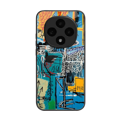 Graffiti Glow back phone cover | glass case for oppo f31 pro 5g