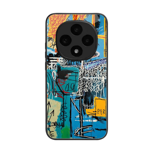 Graffiti Glow back phone cover | glass case for oppo f31 pro 5g