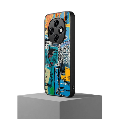 Graffiti Glow oppo f31 pro 5g mobile cover | shockproof glass phone case