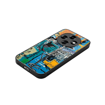 Graffiti Glow stylish phone case for oppo f31 pro 5g | glossy glass and slim fit