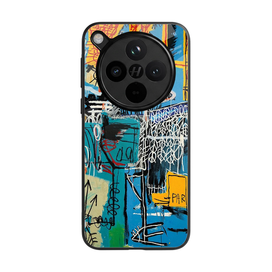 Graffiti Glow back phone cover | glass case for oppo find x8