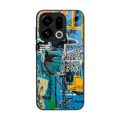 Graffiti Glow back phone cover | glass case for oppo find x9