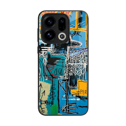 Graffiti Glow back phone cover | glass case for oppo find x9