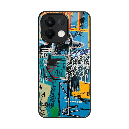 Graffiti Glow back phone cover | glass case for oppo k13 5g