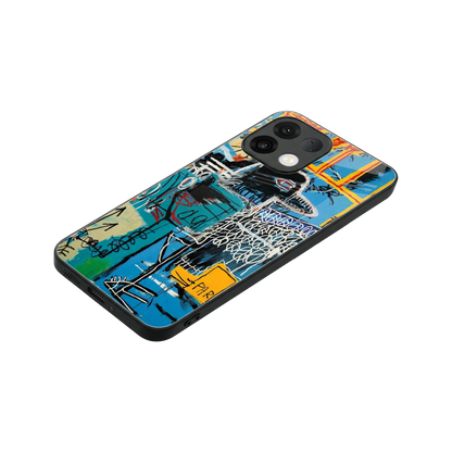 Graffiti Glow stylish phone case for oppo k13 5g | glossy glass and slim fit