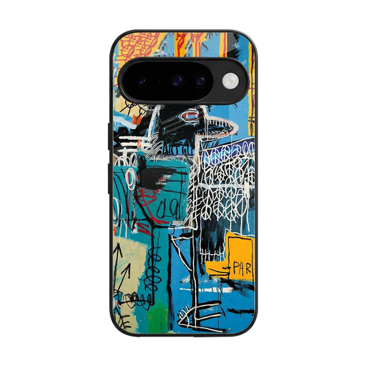 Graffiti Glow back phone cover | glass case for google pixel 10