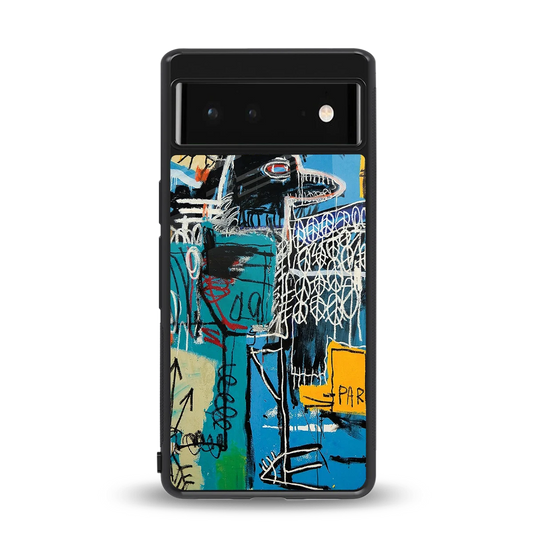 Graffiti Glow back phone cover | glass case for google pixel 6a