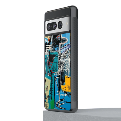 Graffiti Glow stylish phone case for google pixel 7 pro | glossy glass and slim fit