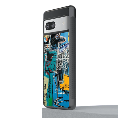 Graffiti Glow stylish phone case for google pixel 7a | glossy glass and slim fit