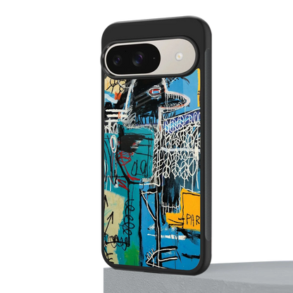 Graffiti Glow google pixel 9 mobile cover | shockproof glass phone case