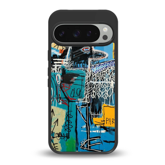 Graffiti Glow back phone cover | glass case for google pixel 9 pro xl