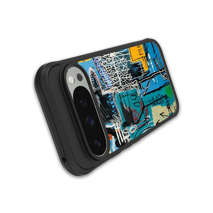 Graffiti Glow stylish phone case for google pixel 9 pro | glossy glass and slim fit