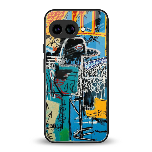 Graffiti Glow back phone cover | glass case for google pixel 9a