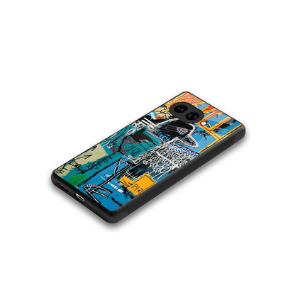 Graffiti Glow stylish phone case for google pixel 10a | glossy glass and slim fit