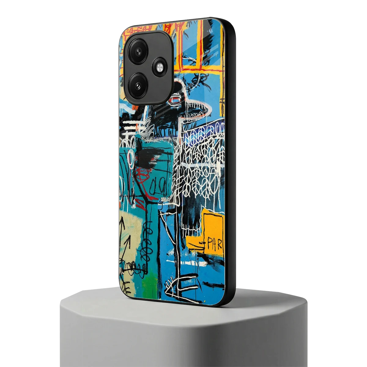 Graffiti Glow redmi 12 5g mobile cover | shockproof glass phone case