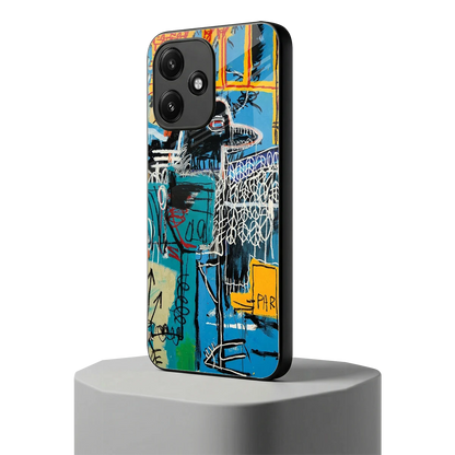 Graffiti Glow redmi 12 5g mobile cover | shockproof glass phone case
