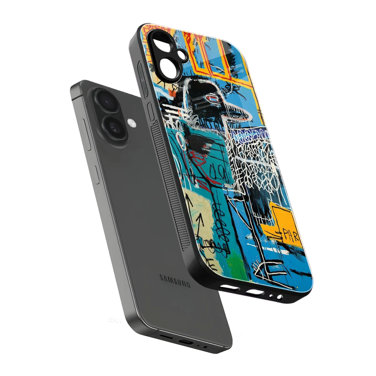 Graffiti Glow sleek samsung galaxy a06 5g cover with tempered glass back and TPU edges