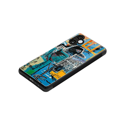 Graffiti Glow stylish phone case for samsung galaxy a06 5g | glossy glass and slim fit