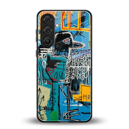 Graffiti Glow back phone cover | glass case for samsung galaxy m35 5g