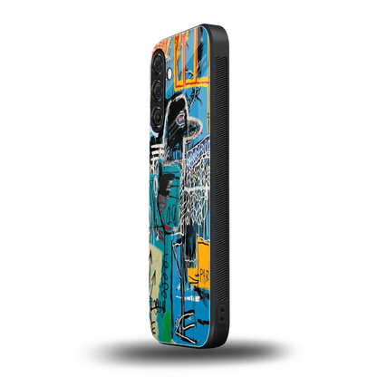 Graffiti Glow samsung galaxy m35 5g mobile cover | shockproof glass phone case