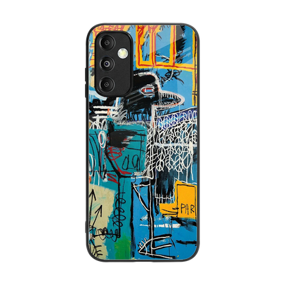 Graffiti Glow back phone cover | glass case for samsung galaxy m14 5g