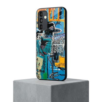 Graffiti Glow samsung galaxy m14 5g mobile cover | shockproof glass phone case
