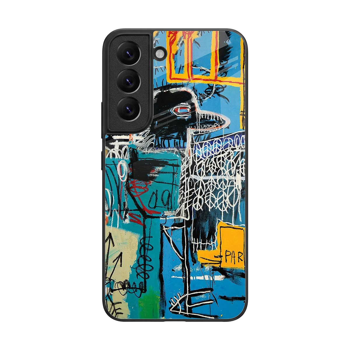 Graffiti Glow back phone cover | glass case for samsung galaxy s22
