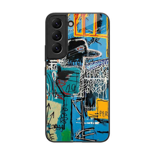 Graffiti Glow back phone cover | glass case for samsung galaxy s22